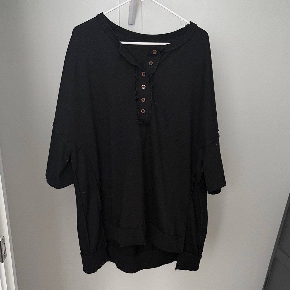 Elegant Black Button-Down Women's Shirt